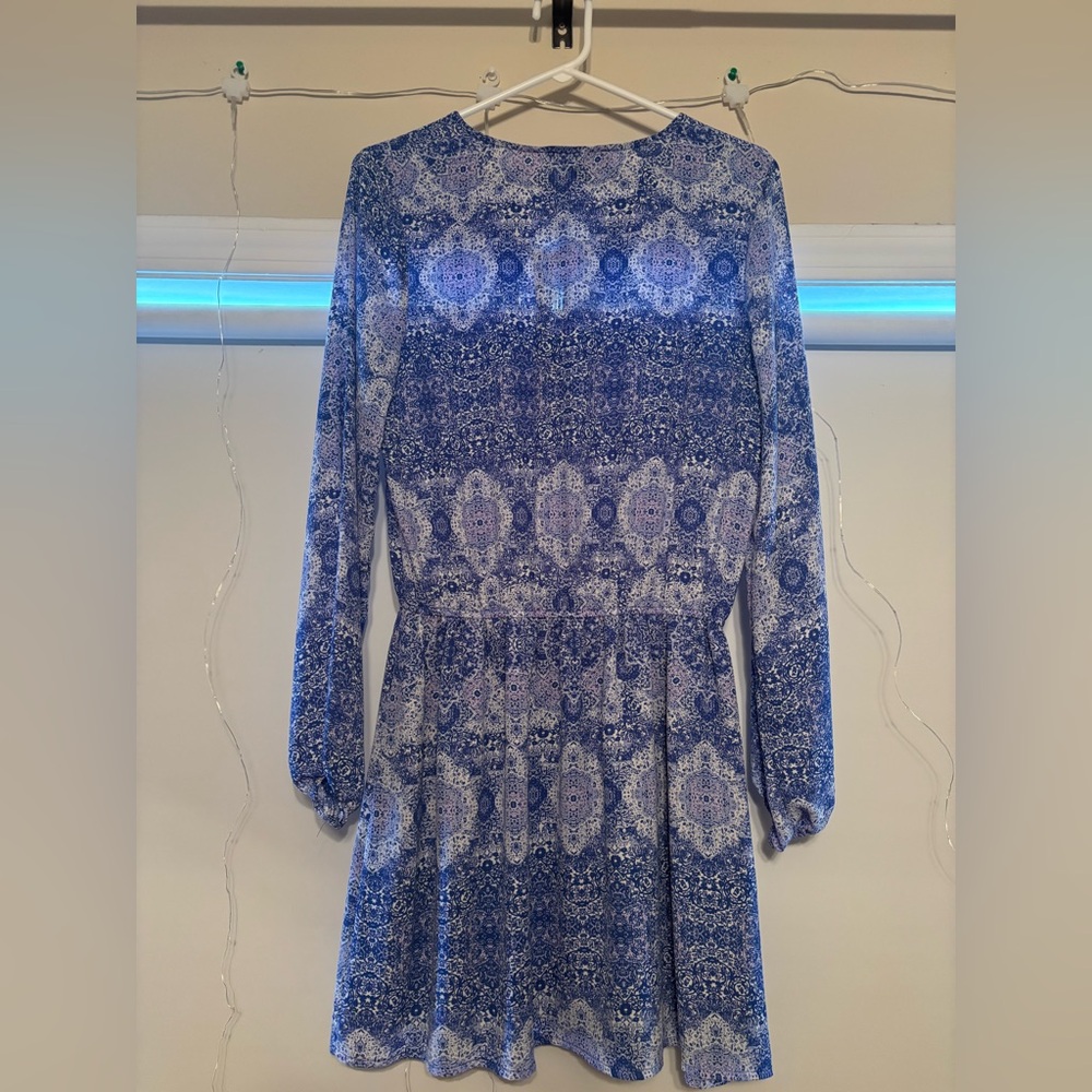 Blue Patterned Dress - Picture 3 of 4